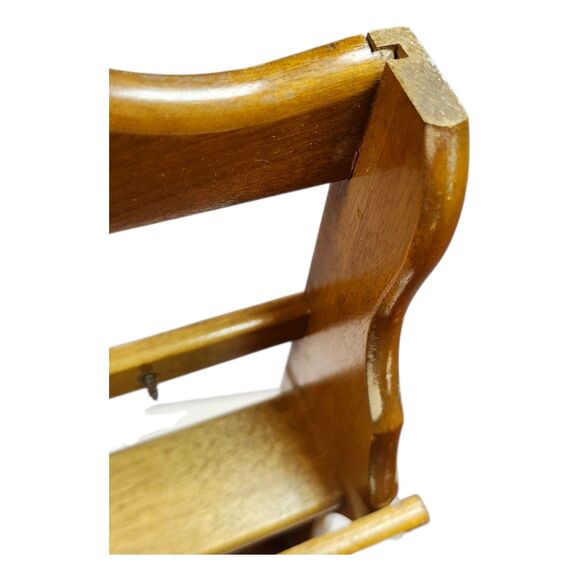 Vintage Wagner and Sons Spice Rack 2 Tier Wood Shelf Wall or Free Stand - Picture 13 of 16